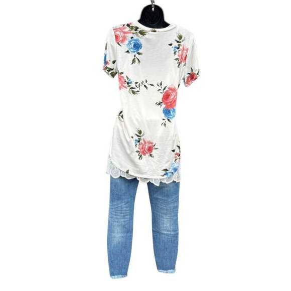 Off White Lace Tank Top Extender with Built in Shelf Bra TANK-EXT-WHITE - Picture 12 of 12